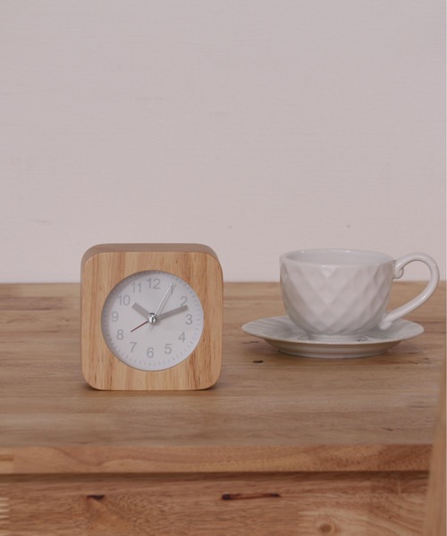 その他セレクト（ソノタセレクト）の「TABLE CLOCK 置時計 ウッド（置時計・レディース・その他1/その他2/その他3・FREE）」の3枚目の写真