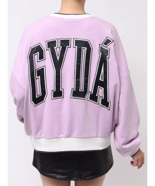 GYDA（ジェイダ）の「GYDA BICOLOR スウェットトップス（スウェット・レディース・パープル/オフホワイト/チャコールグレー・FREE）」の4枚目の写真
