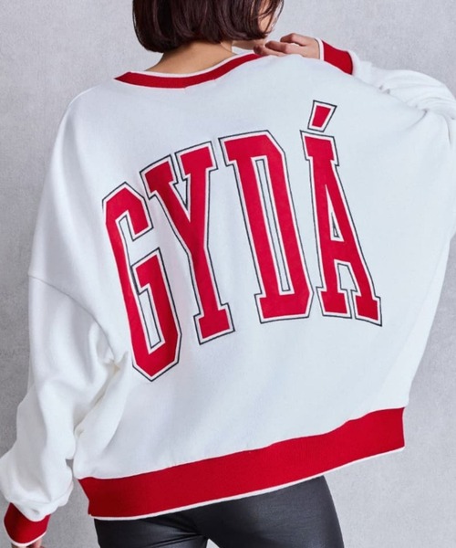 GYDA（ジェイダ）の「GYDA BICOLOR スウェットトップス（スウェット・レディース・パープル/オフホワイト/チャコールグレー・FREE）」の9枚目の写真