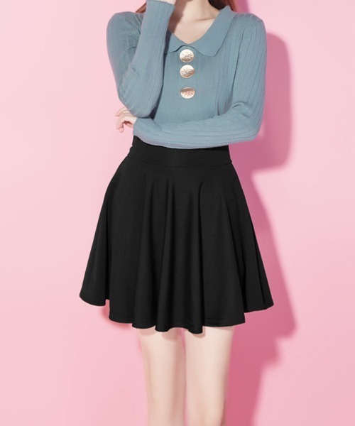 Miniministore(ミニミニストア)の「韓国風サーキュラースカート ウエストゴム(スカート・レディース・ネイビー/ロイヤルブルー/ピンク/ブラック/イエロー/ラベンダー/レッド/クリアレッド/マジェンタ・FREE)」の13枚目の写真