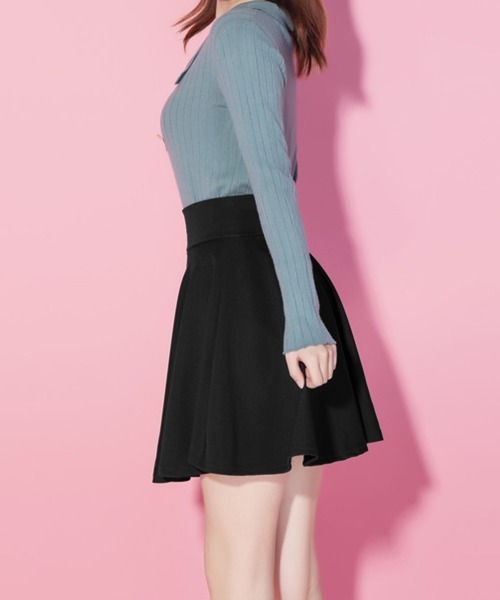 Miniministore(ミニミニストア)の「韓国風サーキュラースカート ウエストゴム(スカート・レディース・ネイビー/ロイヤルブルー/ピンク/ブラック/イエロー/ラベンダー/レッド/クリアレッド/マジェンタ・FREE)」の15枚目の写真