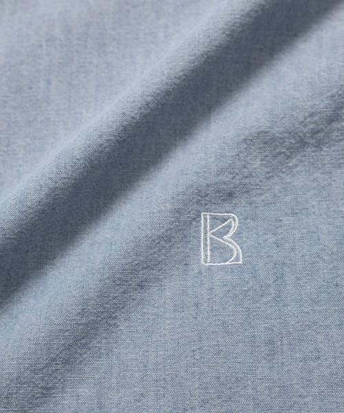 BABYLONE（バビロン）の「シャンブレーワークシャツ（シャツ/ブラウス・レディース・ブルー/ライトブルー/ベージュ・フリー）」の16枚目の写真