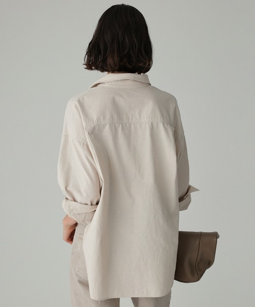 BABYLONE（バビロン）の「シャンブレーワークシャツ（シャツ/ブラウス・レディース・ブルー/ライトブルー/ベージュ・フリー）」の22枚目の写真