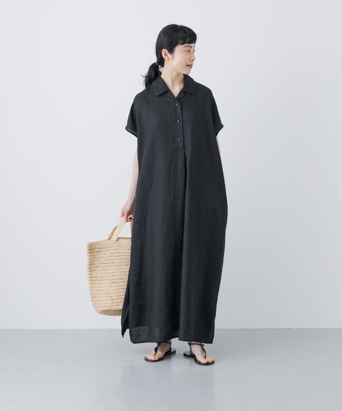 かぐれ（カグレ）の「『2サイズ展開』リネンフレンチシャツ