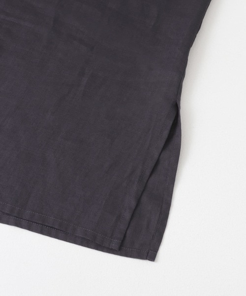 2サイズ展開』リネンフレンチシャツワンピース（ワンピース