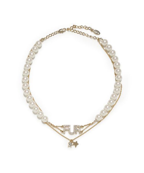 FURFUR ファーファー ロゴパールネックレス シルバー FURFUR（ファーファー）の「ロゴパールネックレス（ネックレス）」 - WEAR