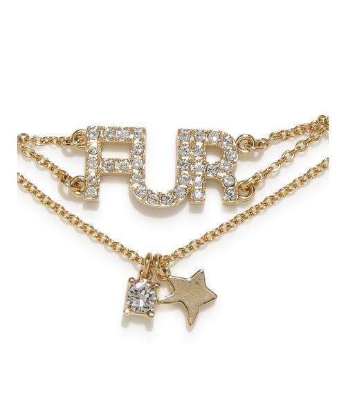 furfur ロゴパールネックレス　GLD FURFUR（ファーファー）の「ロゴパールネックレス（ネックレス）」 - WEAR