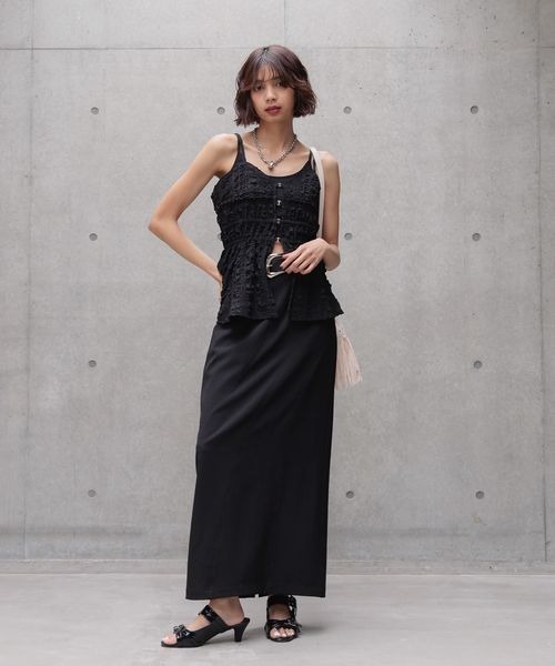 PAGEBOY（ページボーイ）の「イージケアナロースカート《マシンウォッシャブル》（スカート・レディース・ブラック/グレー/レッド系その他・SMALL/MEDIUM）」の13枚目の写真