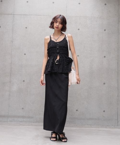 PAGEBOY（ページボーイ）の「イージケアナロースカート《マシンウォッシャブル》（スカート・レディース・ブラック/グレー/レッド系その他・SMALL/MEDIUM）」の14枚目の写真