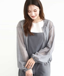 MK MICHEL KLEIN（エムケーミッシェルクラン）の「デニム調シアーブルゾン/洗える（ブルゾン）」