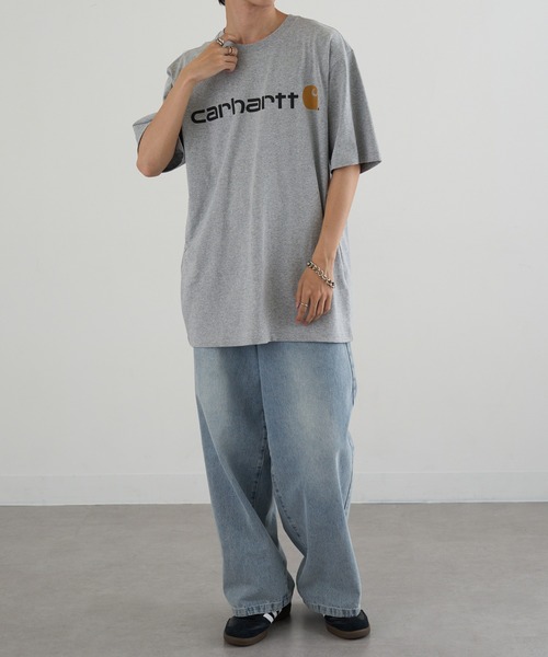 Carhartt(カーハート)の「【Carhartt】K195 フロントロゴプリントTシャツ(Tシャツ/カットソー・メンズ・ブラック/グレー・M/S/L)」の14枚目の写真