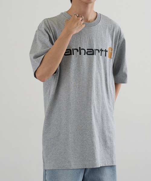 Carhartt(カーハート)の「【Carhartt】K195 フロントロゴプリントTシャツ(Tシャツ/カットソー・メンズ・ブラック/グレー・M/S/L)」の8枚目の写真
