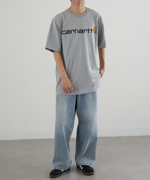 Carhartt(カーハート)の「【Carhartt】K195 フロントロゴプリントTシャツ(Tシャツ/カットソー・メンズ・ブラック/グレー・M/S/L)」の5枚目の写真