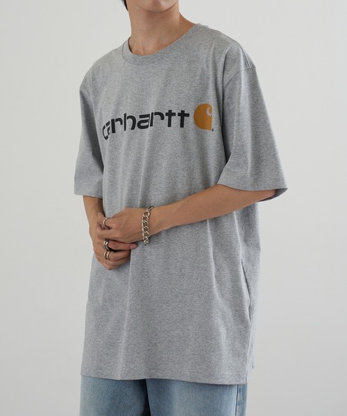Carhartt(カーハート)の「【Carhartt】K195 フロントロゴプリントTシャツ(Tシャツ/カットソー・メンズ・ブラック/グレー・M/S/L)」の9枚目の写真