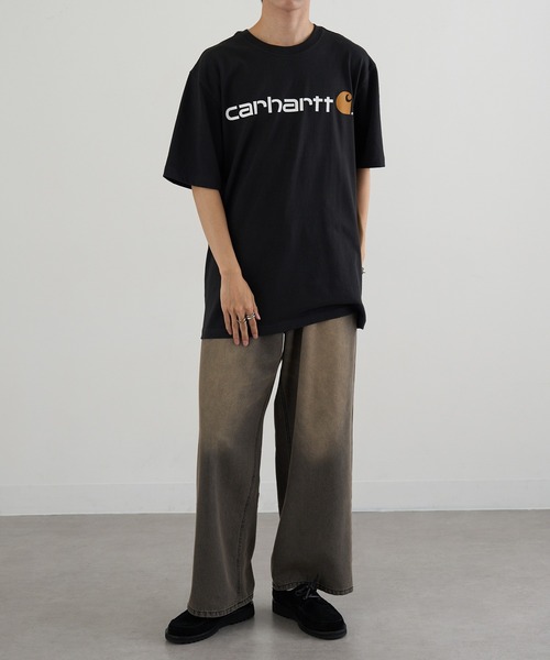 Carhartt(カーハート)の「【Carhartt】K195 フロントロゴプリントTシャツ(Tシャツ/カットソー・メンズ・ブラック/グレー・M/S/L)」の11枚目の写真