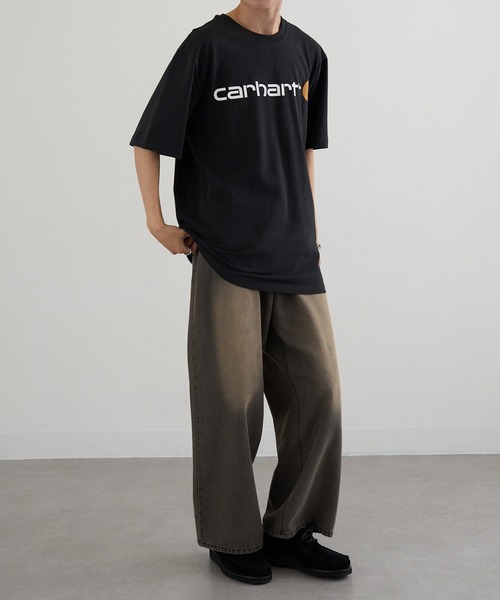 Carhartt(カーハート)の「【Carhartt】K195 フロントロゴプリントTシャツ(Tシャツ/カットソー・メンズ・ブラック/グレー・M/S/L)」の12枚目の写真