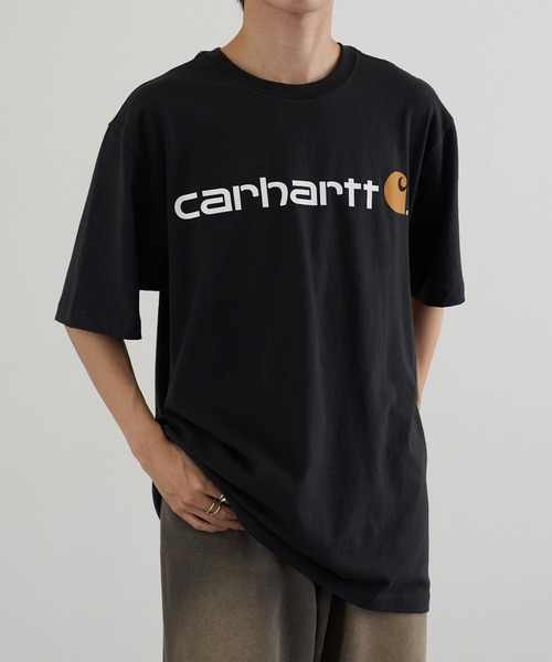 Carhartt(カーハート)の「【Carhartt】K195 フロントロゴプリントTシャツ(Tシャツ/カットソー・メンズ・ブラック/グレー・M/S/L)」の7枚目の写真