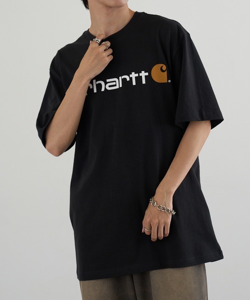 Carhartt(カーハート)の「【Carhartt】K195 フロントロゴプリントTシャツ(Tシャツ/カットソー・メンズ・ブラック/グレー・M/S/L)」の6枚目の写真