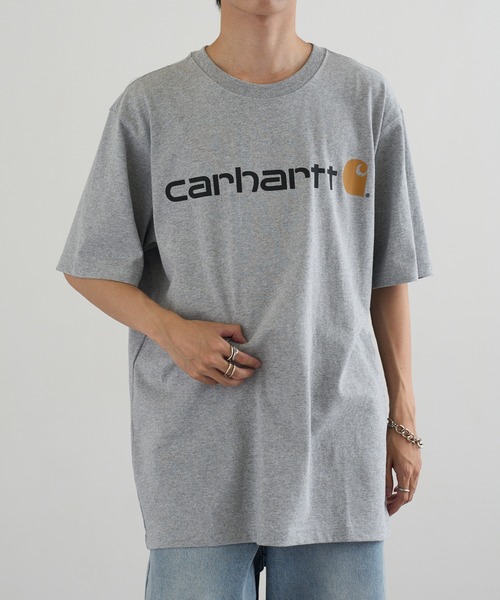 Carhartt(カーハート)の「【Carhartt】K195 フロントロゴプリントTシャツ(Tシャツ/カットソー・メンズ・ブラック/グレー・M/S/L)」の4枚目の写真