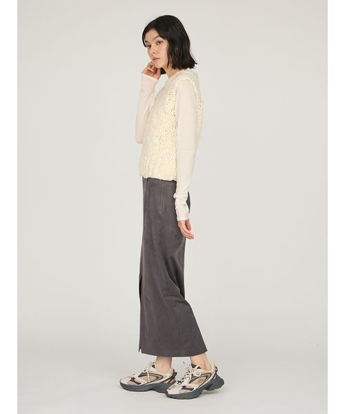 emmi（エミ）の「ウールミックスハンドニットベスト（ベスト・レディース・ブラウン/アイボリー・F）」の13枚目の写真