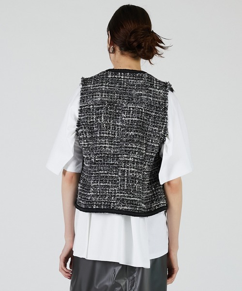 PRANK PROJECT(プランクプロジェクト)の「ツイードベスト / Tweed Vest(ベスト・レディース・ブラック/マルチ/ホワイト・FREE)」の13枚目の写真