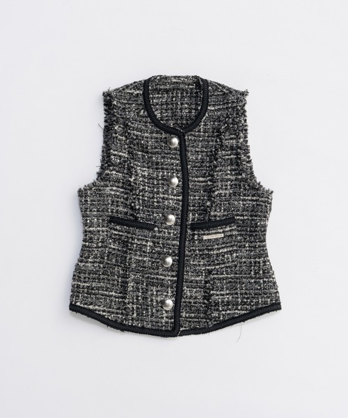 PRANK PROJECT(プランクプロジェクト)の「ツイードベスト / Tweed Vest(ベスト・レディース・ブラック/マルチ/ホワイト・FREE)」の20枚目の写真