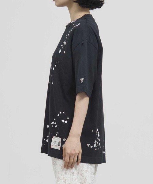 tシャツ 「MIHARAYASUHIRO/ミハラヤスヒロ」EMBELLISHED DISTRESSED TEE/スタッズプリントTシャツ レディース MIHARAYASUHIRO/ミハラヤスヒロ】EMBELLISHED DISTRESSED TEE