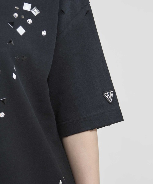 tシャツ 「MIHARAYASUHIRO/ミハラヤスヒロ」EMBELLISHED DISTRESSED TEE/スタッズプリントTシャツ レディース MIHARAYASUHIRO/ミハラヤスヒロ】EMBELLISHED DISTRESSED TEE