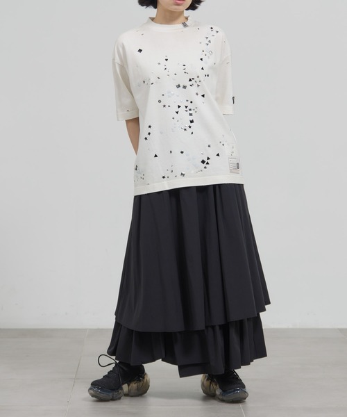MIHARAYASUHIRO/ミハラヤスヒロ】EMBELLISHED DISTRESSED TEE