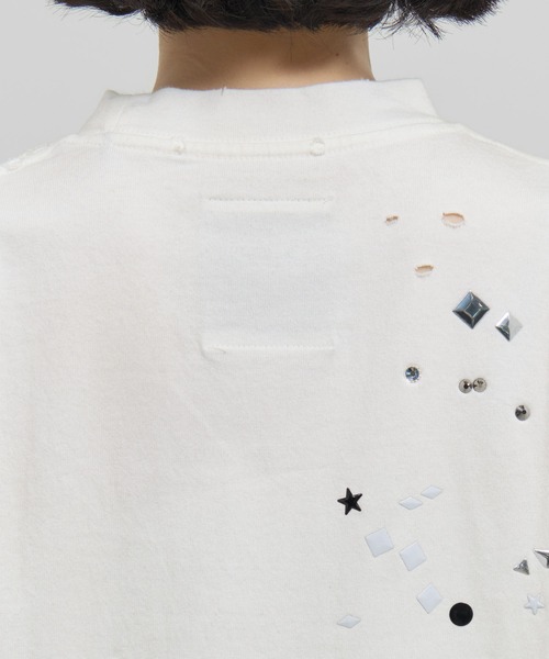 tシャツ 「MIHARAYASUHIRO/ミハラヤスヒロ」EMBELLISHED DISTRESSED TEE/スタッズプリントTシャツ レディース MIHARAYASUHIRO/ミハラヤスヒロ】EMBELLISHED DISTRESSED TEE
