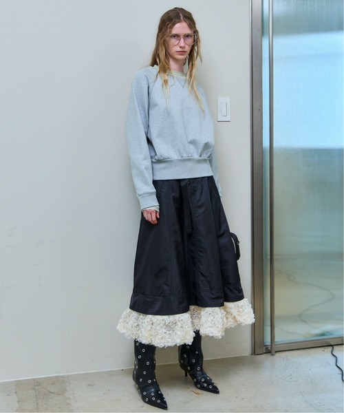 MAISON SPECIAL（メゾンスペシャル）の「Belted 2way Flower Hem Volume Skirt/ベルテッド2WAYフラワーヘムボリューミースカート（スカート・レディース・アイボリー/カーキ/ブラック・36/38）」の18枚目の写真
