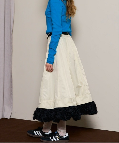 MAISON SPECIAL（メゾンスペシャル）の「Belted 2way Flower Hem Volume Skirt/ベルテッド2WAYフラワーヘムボリューミースカート（スカート・レディース・アイボリー/カーキ/ブラック・36/38）」の5枚目の写真