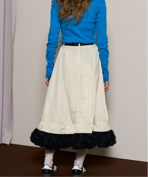 Belted 2way Flower Hem Volume Skirt/ベルテッド2WAYフラワーヘム