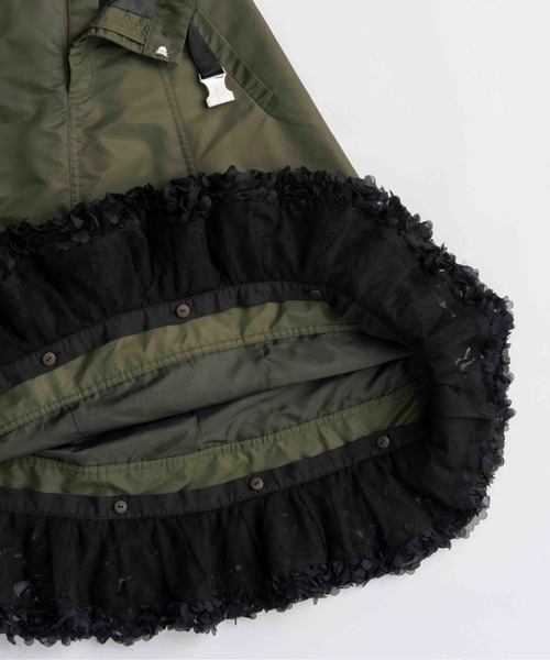 Belted 2way Flower Hem Volume Skirt/ベルテッド2WAYフラワーヘム