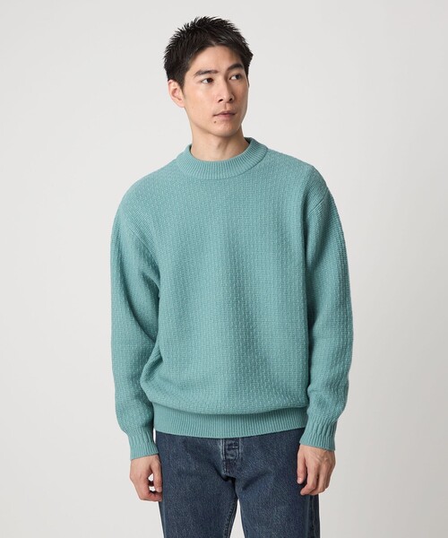 LV・NBA グレーシルエットセーター XS ハミルトンラム ワイドネック ニット（ニット/セーター）｜green label