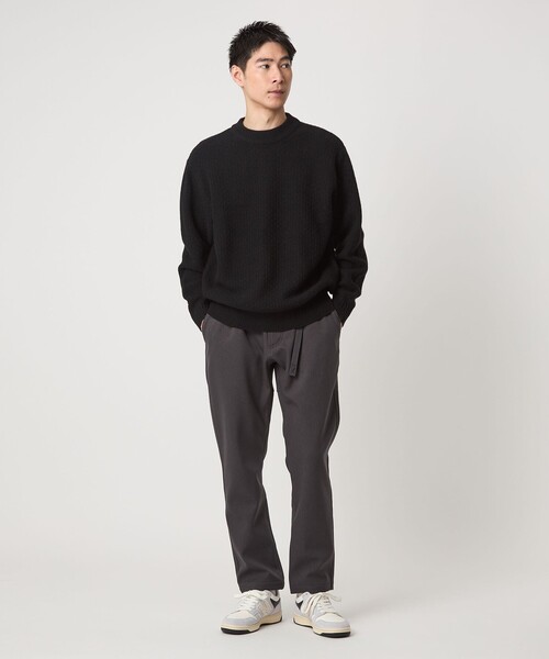 green label relaxing(グリーンレーベルリラクシング)の「ハミルトンラム ワイドネック ニット(ニット/セーター・メンズ・グレー/ライトブルー/ブラック/パープル・L/M/S/XL)」の10枚目の写真