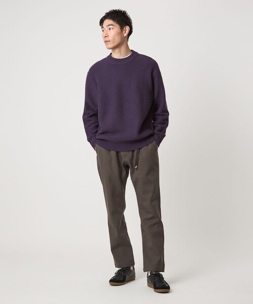 green label relaxing(グリーンレーベルリラクシング)の「ハミルトンラム ワイドネック ニット(ニット/セーター・メンズ・グレー/ライトブルー/ブラック/パープル・L/M/S/XL)」の13枚目の写真