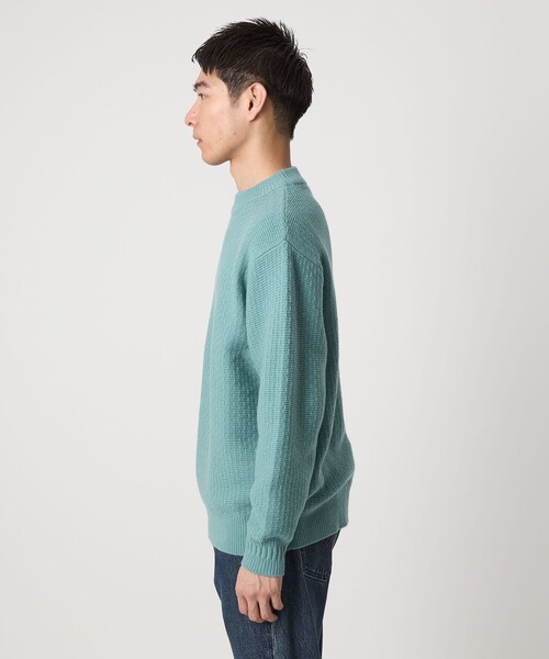 green label relaxing(グリーンレーベルリラクシング)の「ハミルトンラム ワイドネック ニット(ニット/セーター・メンズ・グレー/ライトブルー/ブラック/パープル・L/M/S/XL)」の15枚目の写真