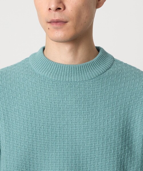 green label relaxing(グリーンレーベルリラクシング)の「ハミルトンラム ワイドネック ニット(ニット/セーター・メンズ・グレー/ライトブルー/ブラック/パープル・L/M/S/XL)」の17枚目の写真