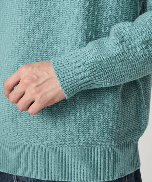 green label relaxing(グリーンレーベルリラクシング)の「ハミルトンラム ワイドネック ニット(ニット/セーター・メンズ・グレー/ライトブルー/ブラック/パープル・L/M/S/XL)」の18枚目の写真