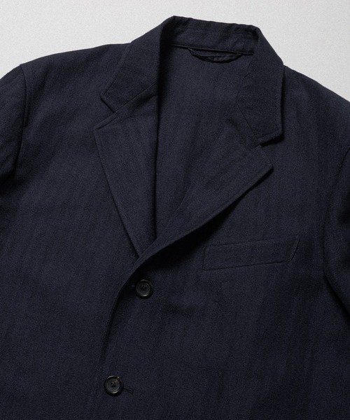 WILD LIFE TAILOR】WOOL LINEN HERRINGBONE BLAZER（テーラード