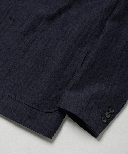 セール】【WILD LIFE TAILOR】WOOL LINEN HERRINGBONE BLAZER