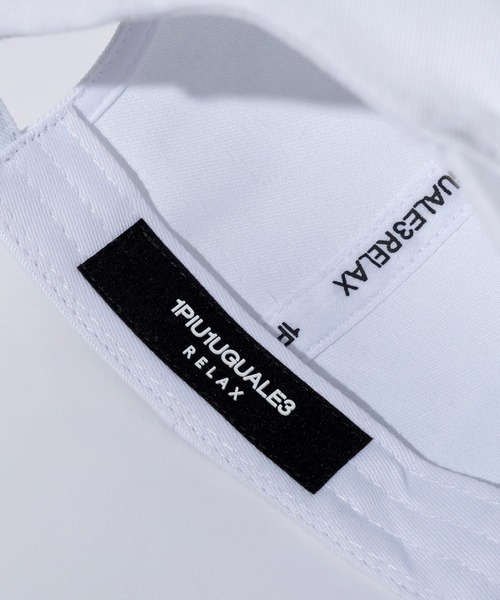 1PIU1UGUALE3 RELAX (ウノピゥウノウグァーレトレ リラックス)の「1PIU1UGUALE3 RELAX(ウノピゥウノウグァーレトレ リラックス)プレートロゴ ベーシックシルエット キャップ(キャップ・メンズ・ホワイト/ブラック・ONE SIZE)」の13枚目の写真