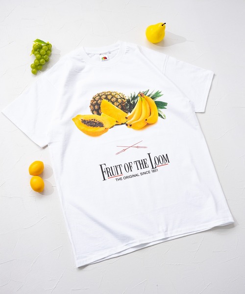 FRUIT OF THE LOOM(フルーツオブザルーム)の「【FRUIT OF THE LOOM】FTL×EVA FRUITS / フルーツオブザルーム×エヴァンゲリオン 機体カラー ロゴT(Tシャツ/カットソー・メンズ・レッド/イエロー/パープル・XL/L/M/S)」の1枚目の写真