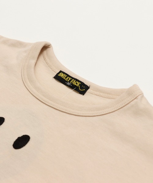 chil2（チルツー）の「〈スマイリーフェイス〉長袖Tシャツ（Tシャツ/カットソー・キッズ・ブラック/ミント/イエロー/クリーム・80ｃｍ/90cm/110cm/100cm/120cm/130cm/140cm）」の8枚目の写真