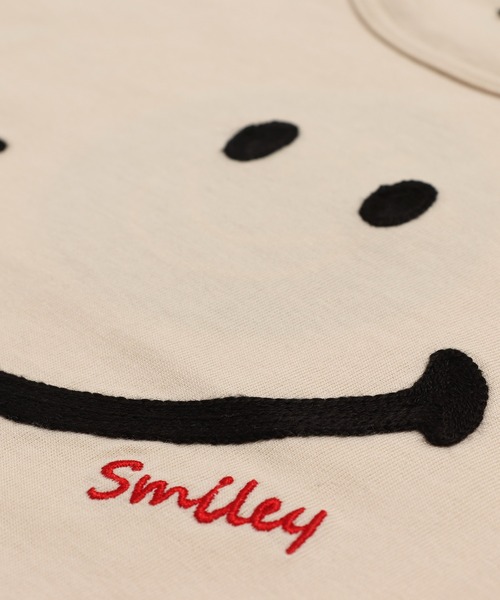 chil2（チルツー）の「〈スマイリーフェイス〉長袖Tシャツ（Tシャツ/カットソー・キッズ・ブラック/ミント/イエロー/クリーム・80ｃｍ/90cm/110cm/100cm/120cm/130cm/140cm）」の10枚目の写真