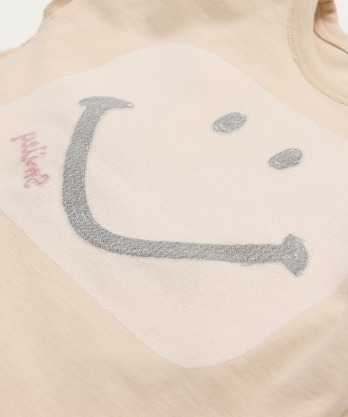 chil2（チルツー）の「〈スマイリーフェイス〉長袖Tシャツ（Tシャツ/カットソー・キッズ・ブラック/ミント/イエロー/クリーム・80ｃｍ/90cm/110cm/100cm/120cm/130cm/140cm）」の11枚目の写真