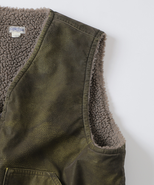 セール】J.S.Homestead / フロック レザー ジップ ベスト（その他