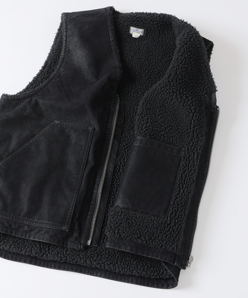 JOURNAL STANDARD J.S HOMESTEAD（ジャーナルスタンダードホームステッド）の「J.S.Homestead / フロック レザー ジップ ベスト（その他アウター・メンズ・ブラック/ブラウン系その他・MEDIUM/LARGE）」の22枚目の写真