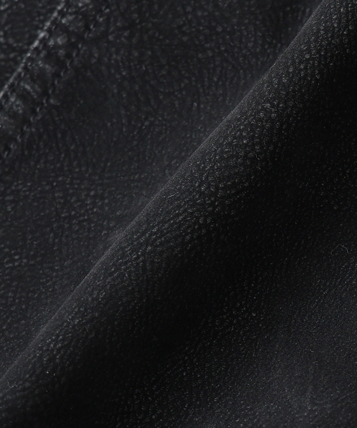 JOURNAL STANDARD J.S HOMESTEAD（ジャーナルスタンダードホームステッド）の「J.S.Homestead / フロック レザー ジップ ベスト（その他アウター・メンズ・ブラック/ブラウン系その他・MEDIUM/LARGE）」の3枚目の写真